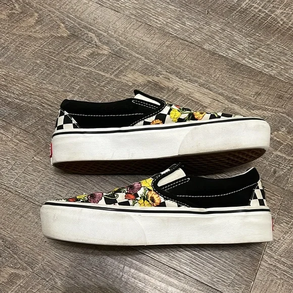 Vans Classic slip on Poppy Checkerboard Black/White - Picture 8 of 10